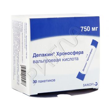 Депакин Хроносфера гранулы пролонг.действия 750мг №30 ** в аптеке Вита в городе Новочебоксарск