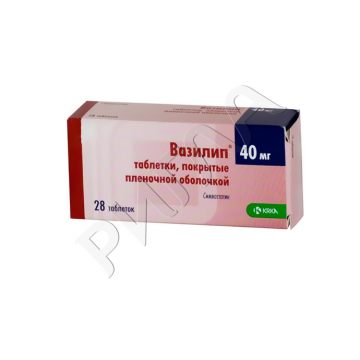 Вазилип таблетки покрытые оболочкой 40мг №28 ** в аптеке Аптечный склад в городе Динская