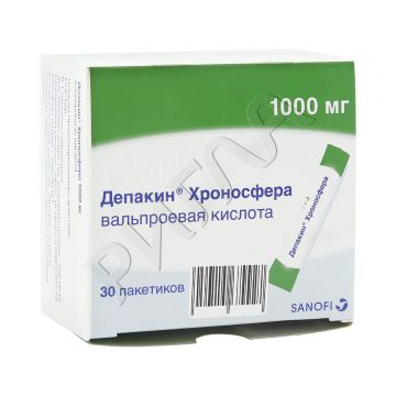 Депакин Хроносфера гранулы пролонг.действия 1000мг №30 ** в аптеке Без сети в городе Рыбное