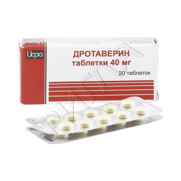 Дротаверин г/хл таблетки 40мг №20 в аптеке Будь Здоров в городе Мозгон