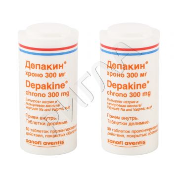 Депакин-хроно таблетки покрытые оболочкой 300мг №100 ** в аптеке Диалог в городе Реутов