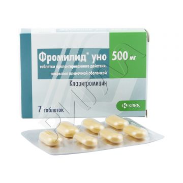 Фромилид уно таблетки пролонгированного действия 500мг №7 ** в аптеке Здравсити в городе Новошахтинский