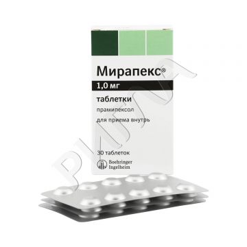 Мирапекс таблетки 1мг №30 ** в аптеке Снадобица