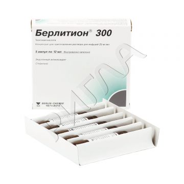 Берлитион раствор д/ин. 300мг/12мл №5 ** в аптеке Здравсити в городе Новотроицк