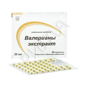 Валерианы эк-т таблетки покрытые оболочкой 0,02г №50 в аптеке Вита в городе Средняя Елюзань