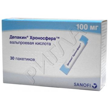 Депакин Хроносфера гранулы  пролонг.действия 100мг №30 ** в аптеке Апрель в городе Сенной