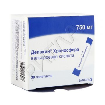 Депакин Хроносфера гранулы пролонг.действия 750мг №30 ** в аптеке Максавит в городе Новокузнецк