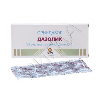 Дазолик (Орнидазол) таблетки покрытые оболочкой 0,5г №10 ** в аптеке Живика в городе Калининград