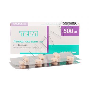 Левофлоксацин-Тева таблетки покрытые оболочкой 500мг №14 **
