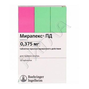 Мирапекс ПД таблетки пролонгированного действия 0,375мг №10 ** в аптеке Здравсити в городе Волгоград