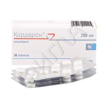 Кордарон таблетки 200мг №30 ** в аптеке Будь Здоров в городе Коломна